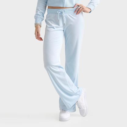 Women's Juicy Couture OG Big Bling Velour Track Pants - Ice Water