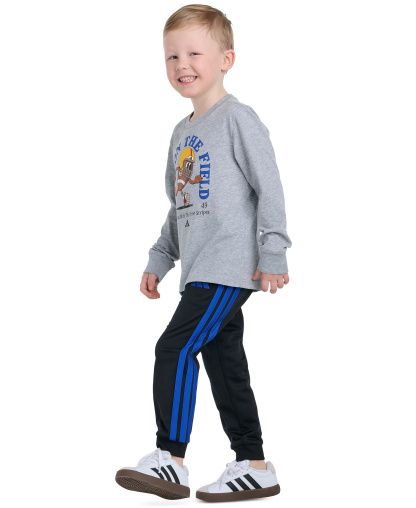 adidas Boys' 8-20 Pull-On Jogger Pant - Black/Blue