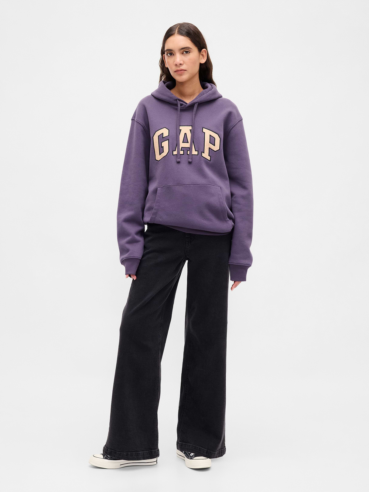 Adult VintageSoft Arch Logo Hoodie - DARK VIOLET