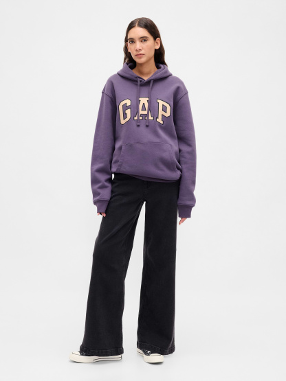 Adult VintageSoft Arch Logo Hoodie - DARK VIOLET