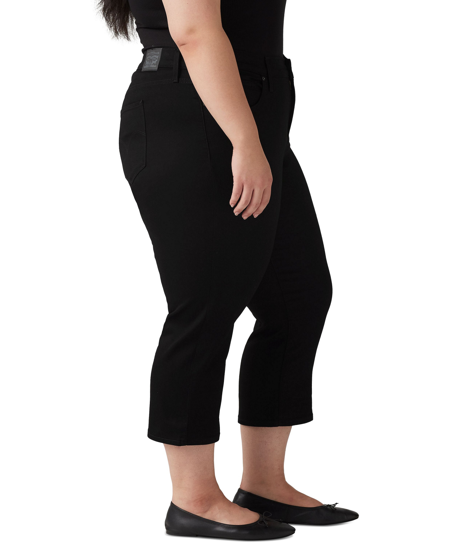 Levi's 311 Shaping Skinny Mid Rise Capri Jeans - Soft Black