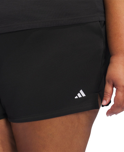 adidas Plus Size Essentials Small Logo Shorts - Black/white