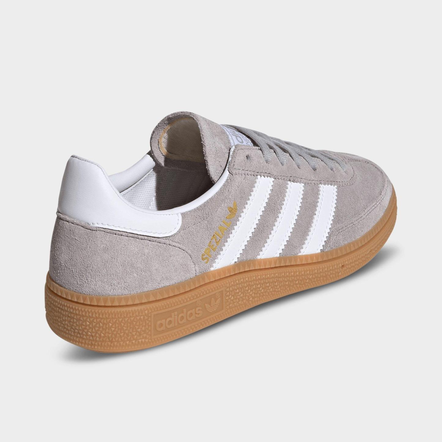 Big Kids' adidas Originals Handball Spezial Casual Shoes - Part 1 - Grey Two/Cloud White/Gum - Back view