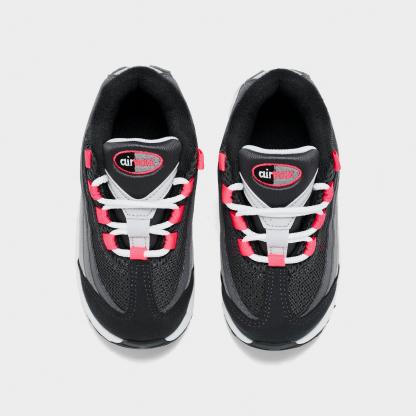 Kids' Toddler Nithtke Air Max 95 Big Bubble Casual Shoes - Anthracite/Solar Red/Light Graphite - Top view