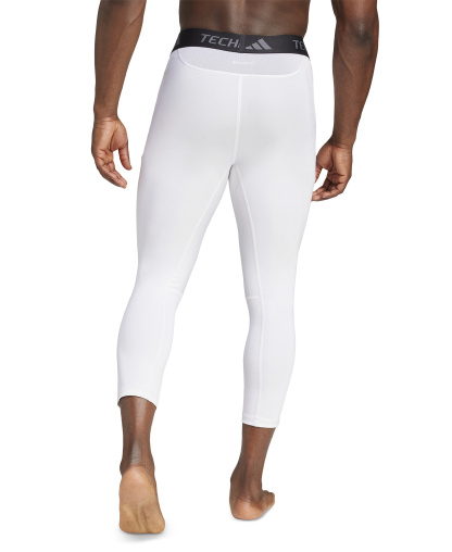 adidas Men's Techfit Compression 3/4 Training Tights - White
