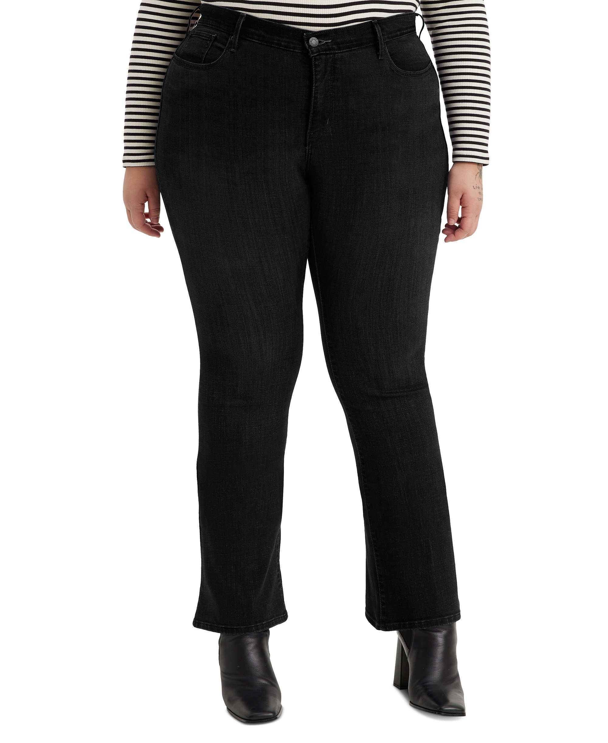 Levi's 315 Shaping Mid Rise Lightweight Bootcut Jeans - Soft Black