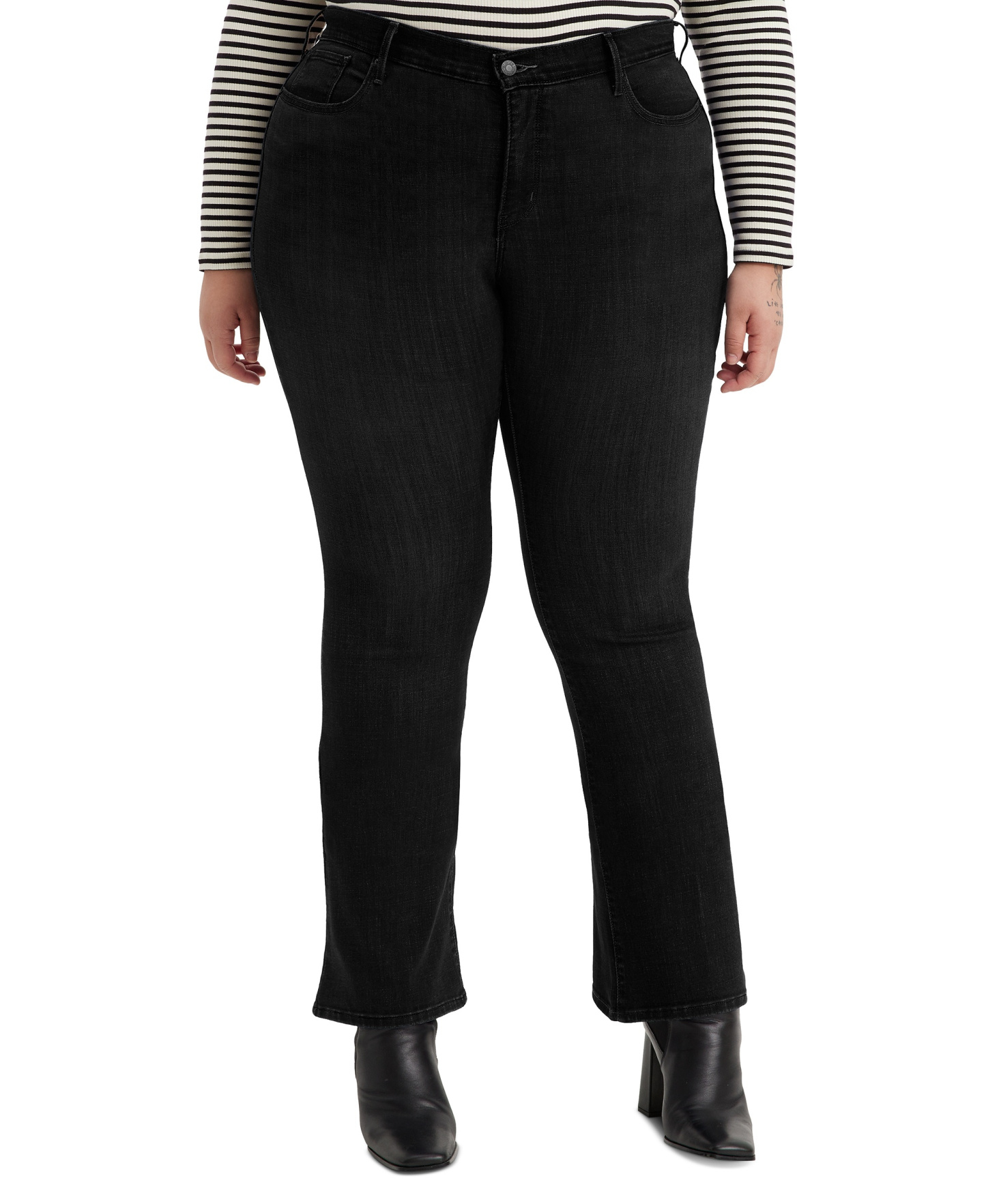 Levi's 315 Shaping Mid Rise Lightweight Bootcut Jeans - Soft Black