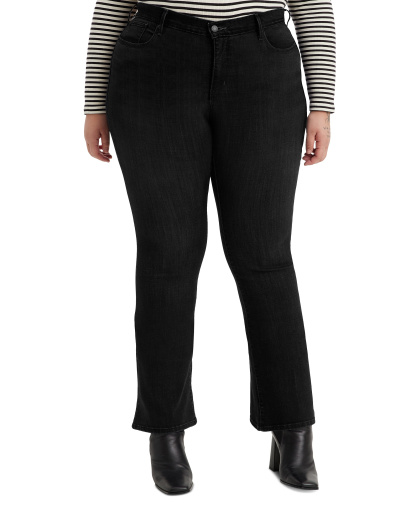 Levi's 315 Shaping Mid Rise Lightweight Bootcut Jeans - Soft Black