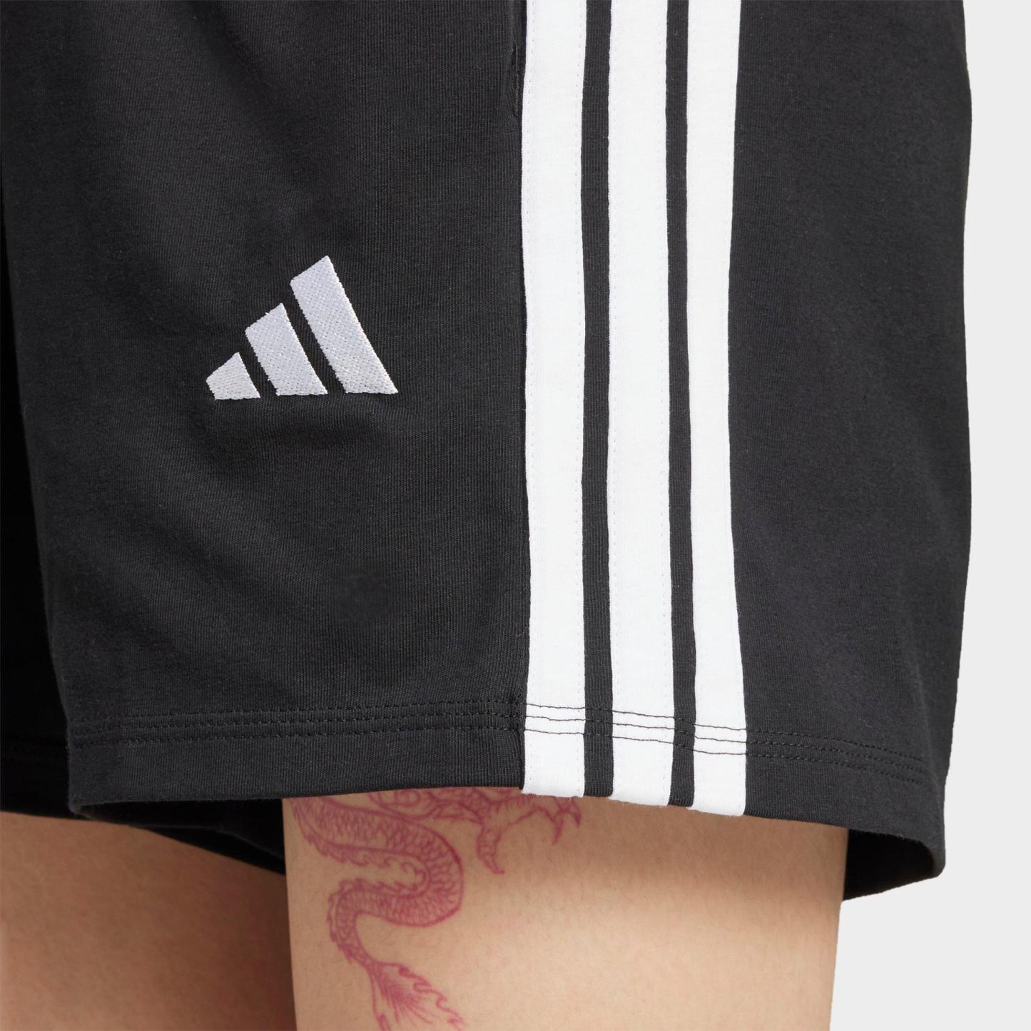 Women's adidas Originals Essentials 3-Stripes Cotton Shorts - Black/White