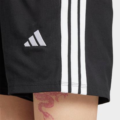 Women's adidas Originals Essentials 3-Stripes Cotton Shorts - Black/White