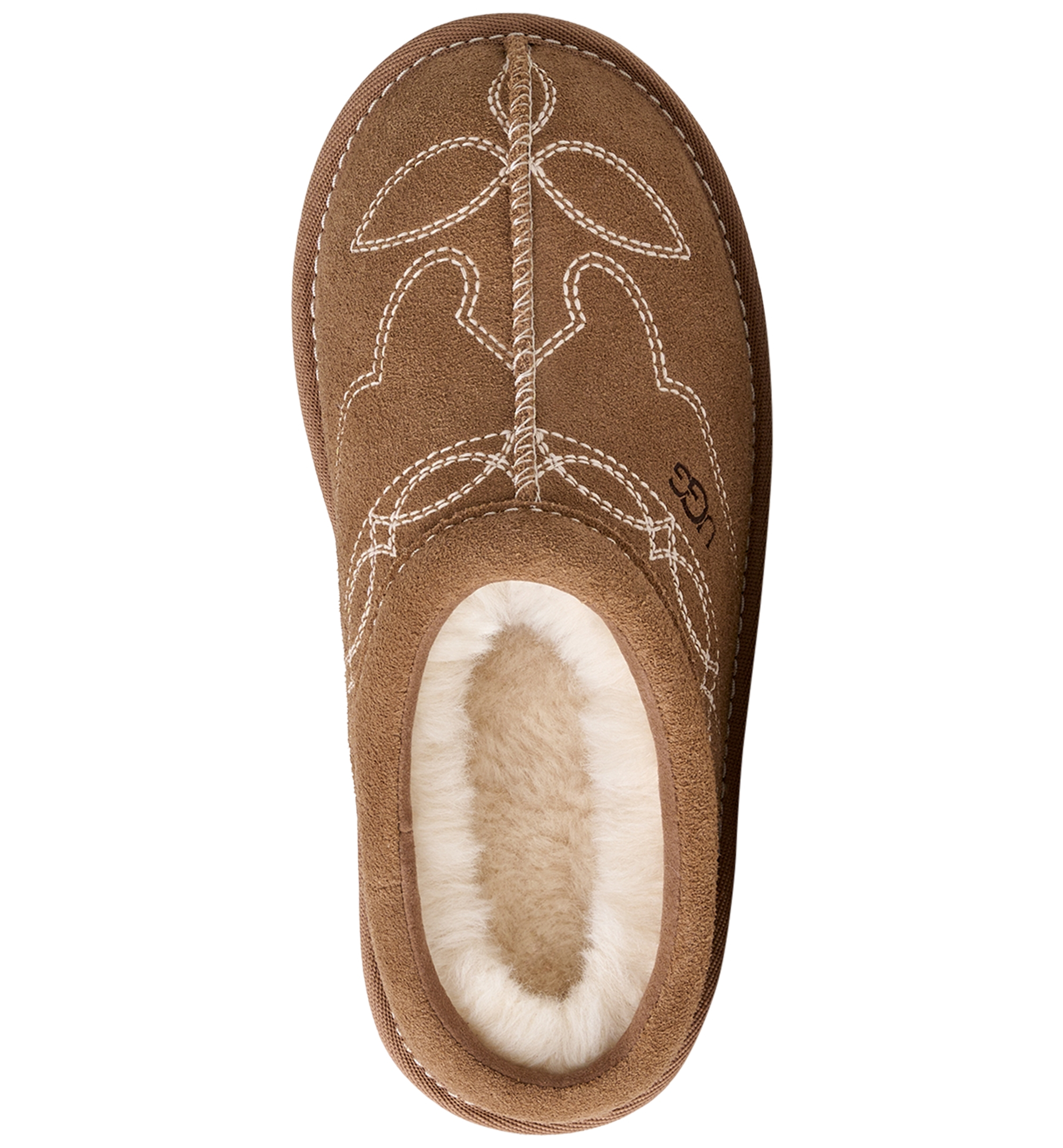 UGG® Kids Tasman II Western Clog Round Toe Slippers - Chestnut