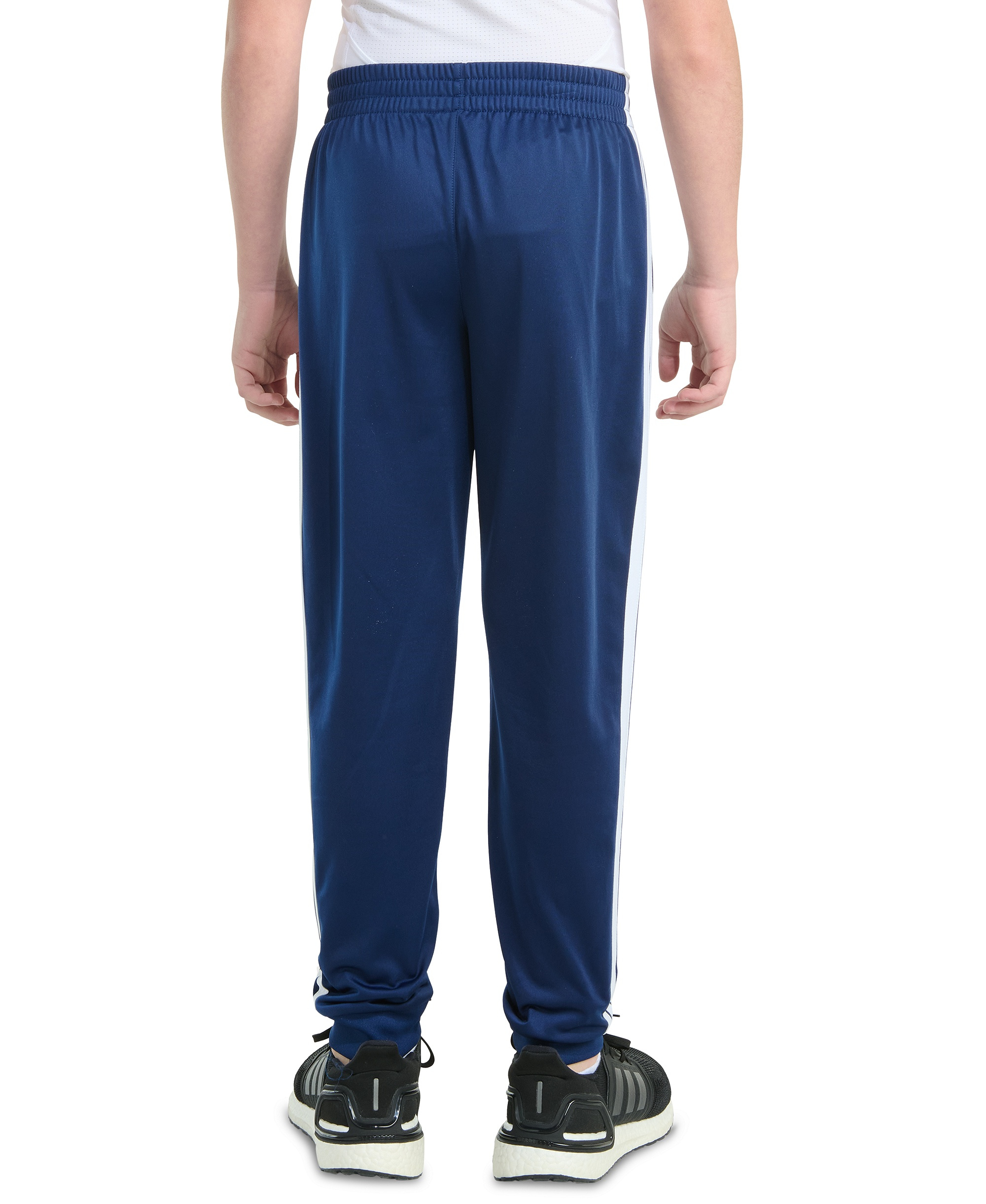 adidas Big Boys Elastic-Waistband Essential 3-Stripe Jogger Pants - Dark Blue