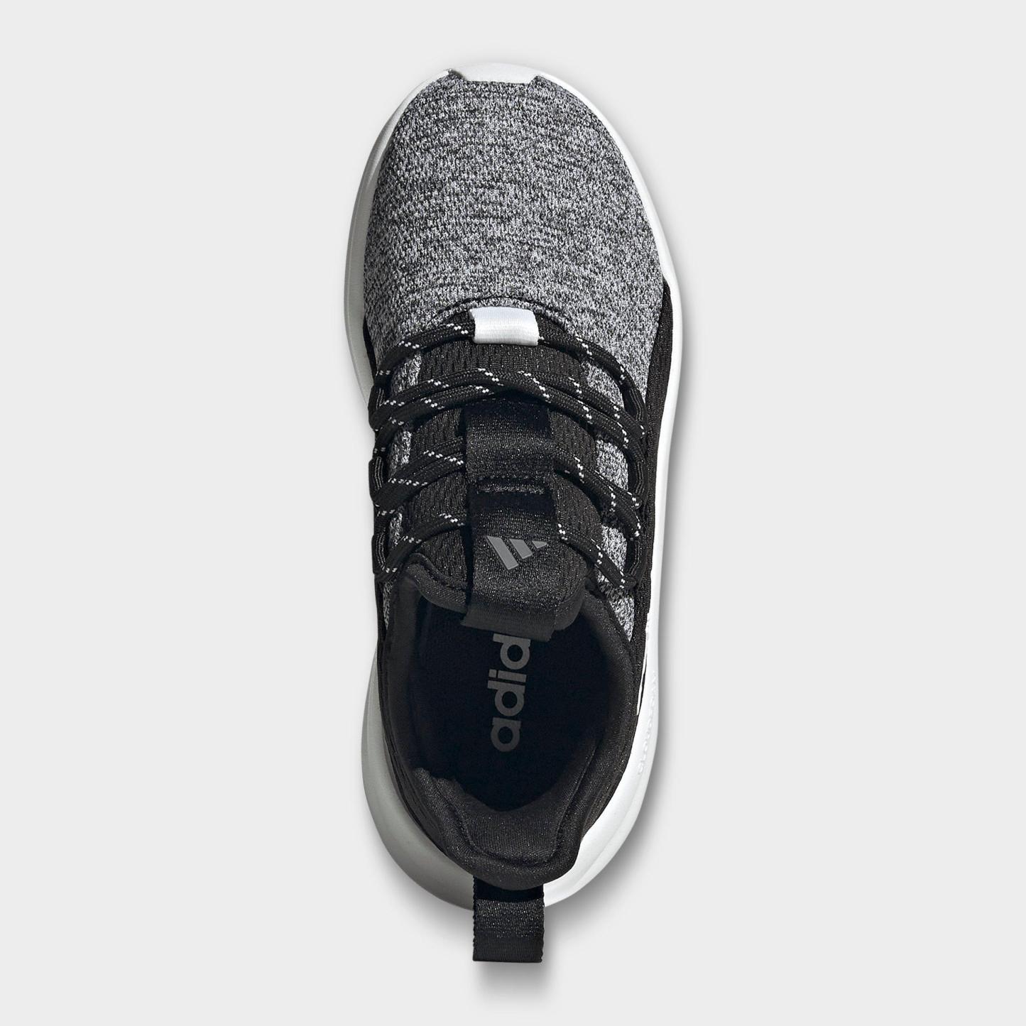 Girls' Little Kids' and Big Kids' adidas Lite Racer Adapt 8.0 Stretch Lace Casual Shoes - Part 2 - Core Black/Cloud White - Top view