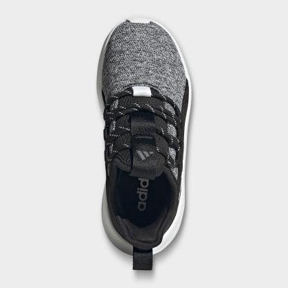 Girls' Little Kids' and Big Kids' adidas Lite Racer Adapt 8.0 Stretch Lace Casual Shoes - Part 2 - Core Black/Cloud White - Top view