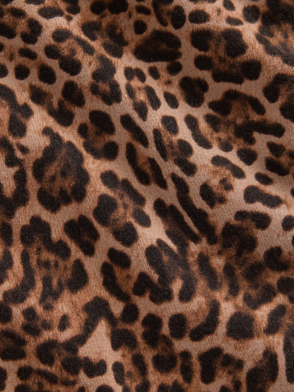VintageSoft Baggy Sweatpants - Brown leopard