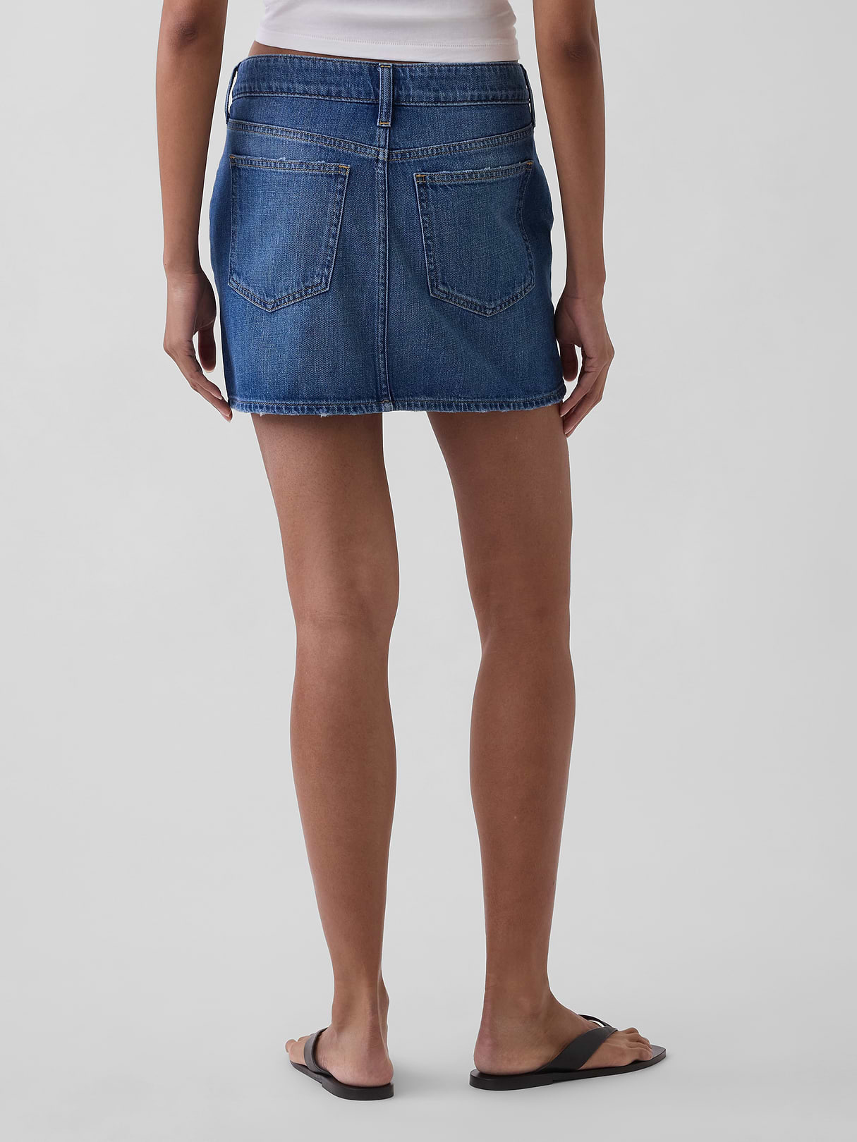 Denim Mini Skirt - Medium wash