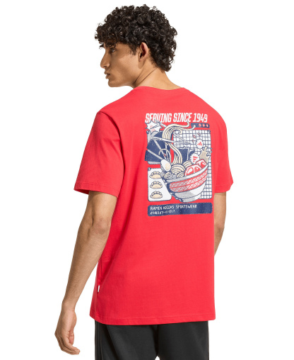adidas Men's Ramen Graphic Crewneck T-Shirt - pure ruby