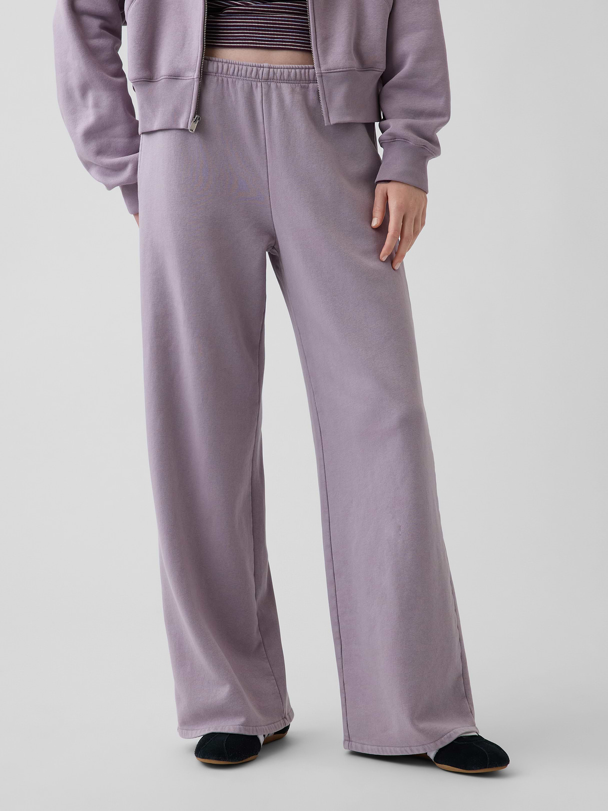 VintageSoft Baggy Sweatpants - Dusty mauve purple