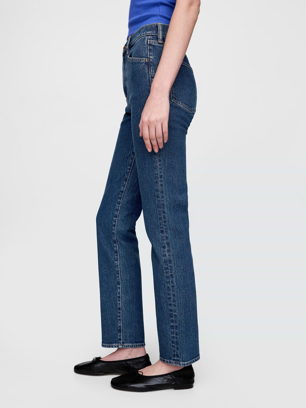 High Rise '90s Slim Straight Jeans - Dark indigo
