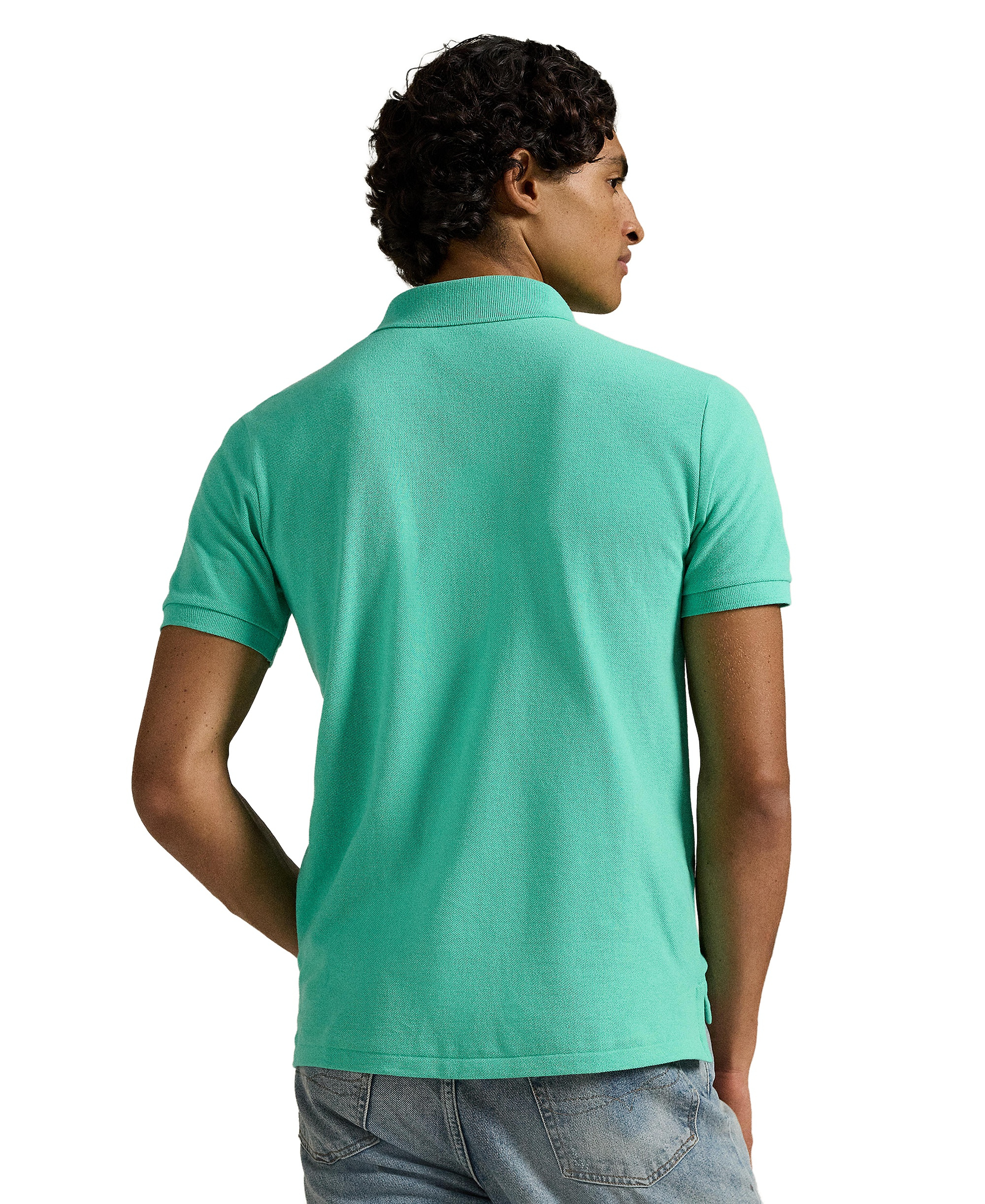 Polo Ralph Lauren Men's Custom Slim-Fit Mesh Polo Shirt - Sunset Green