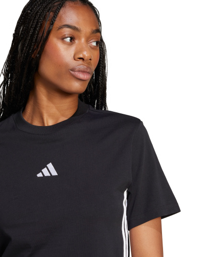 adidas Women's Essentials 3-Stripes Cotton T-Shirt - Black/white