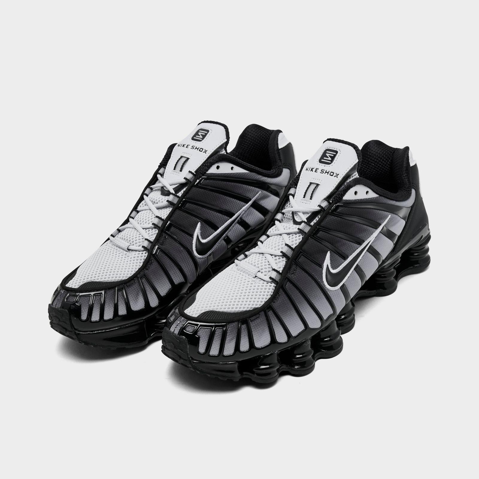 Men's Nike Shox TL Casual Shoes - Black/Pure Platinum/White