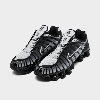 Men's Nike Shox TL Casual Shoes - Black/Pure Platinum/White