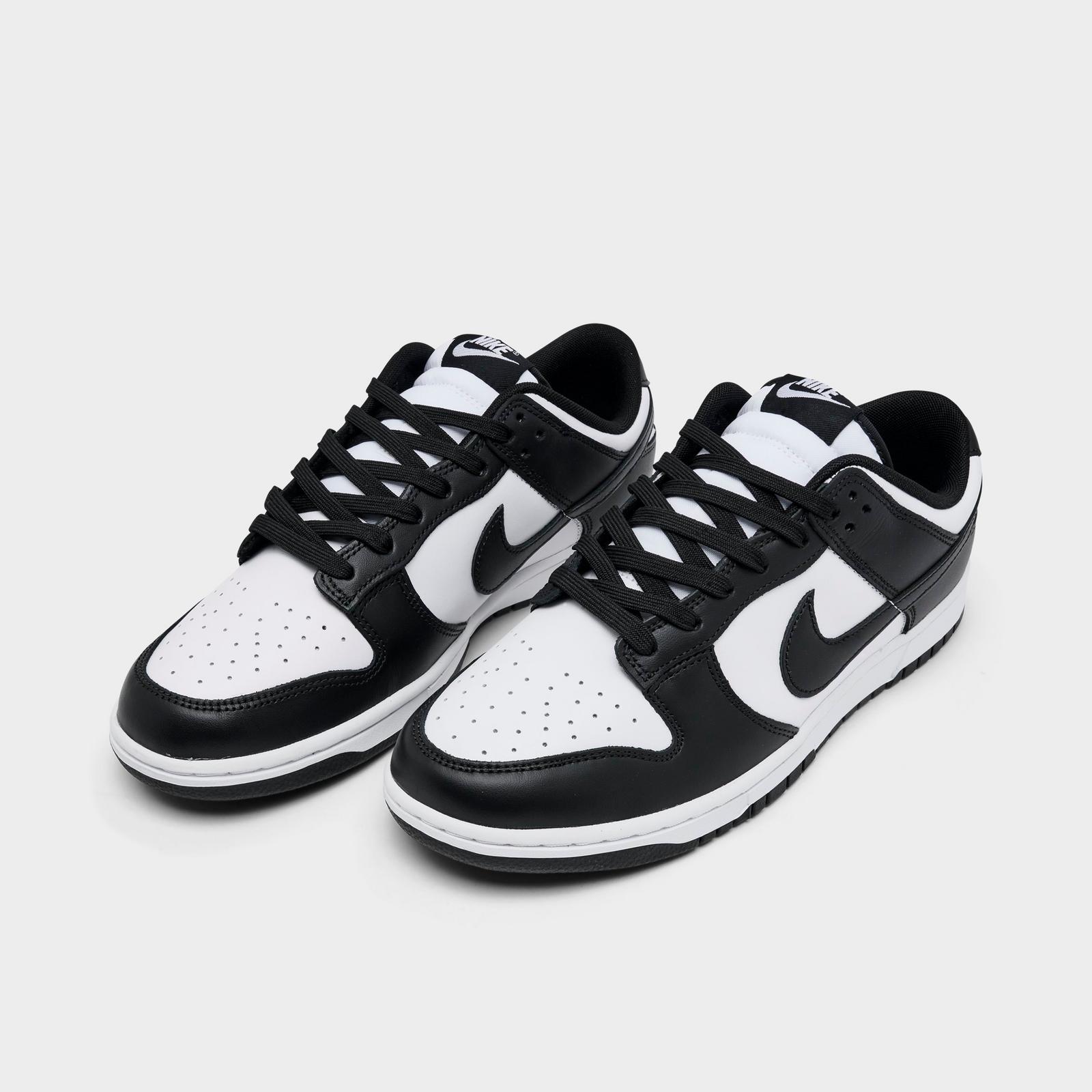 Men's Nike Dunk Low Retro Casual Shoes - Black/White/Black