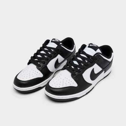 Men's Nike Dunk Low Retro Casual Shoes - Black/White/Black
