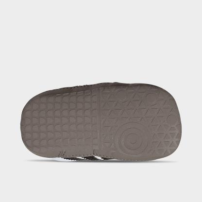Infant adidas Originals Samba Stretch Lace Crib Shoes - White/Black/Clear Granite - Bottom view