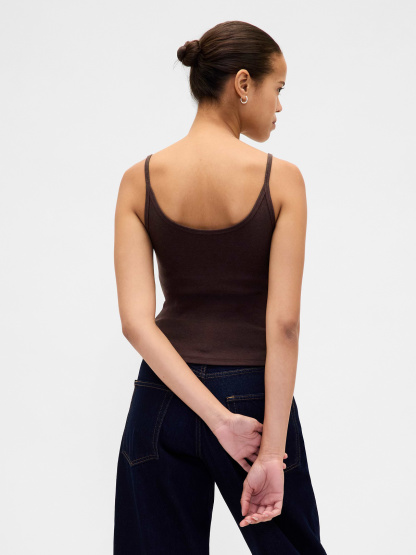 Modern Crop Cami - Terra brown