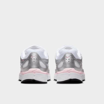 Women's Nithtke P-6000 Casual Shoes - Part 1 - White/Metallic Silver/Elemental Pink/Black - Back view