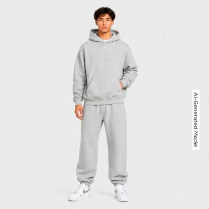 Men's Nithtke Solo Swoosh Cuffed Sweatpants - Dark Grey Heather/Sail