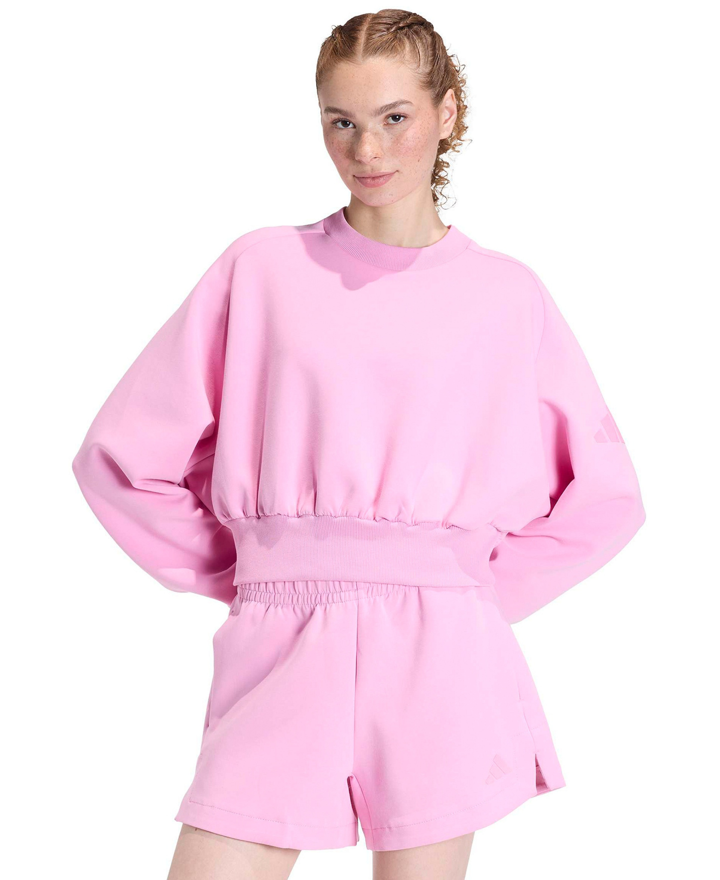 adidas Women's Soft Lux Relaxed Crewneck Sweatshirt - St Tropic Bloom