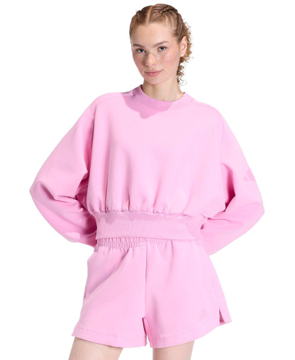 adidas Women's Soft Lux Relaxed Crewneck Sweatshirt - St Tropic Bloom