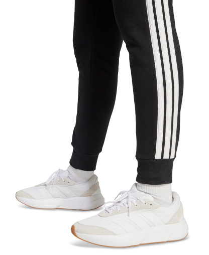 adidas Women's Essentials Three Stripes Fleece Slim Pants - Black/White