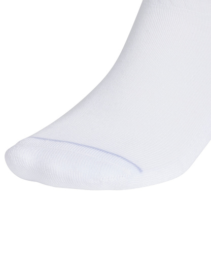 adidas Women's Cushioned 3-Stripe 4.0 High Quarter Socks, 3-Pack - White/clear Onix Grey/violet Tone Purple