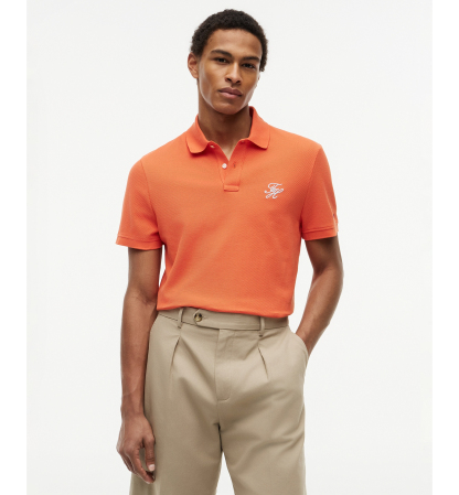 Tommy Hilfiger Men's Classic-Fit Embroidered Script Logo Polo Shirt - Brilliant Orange