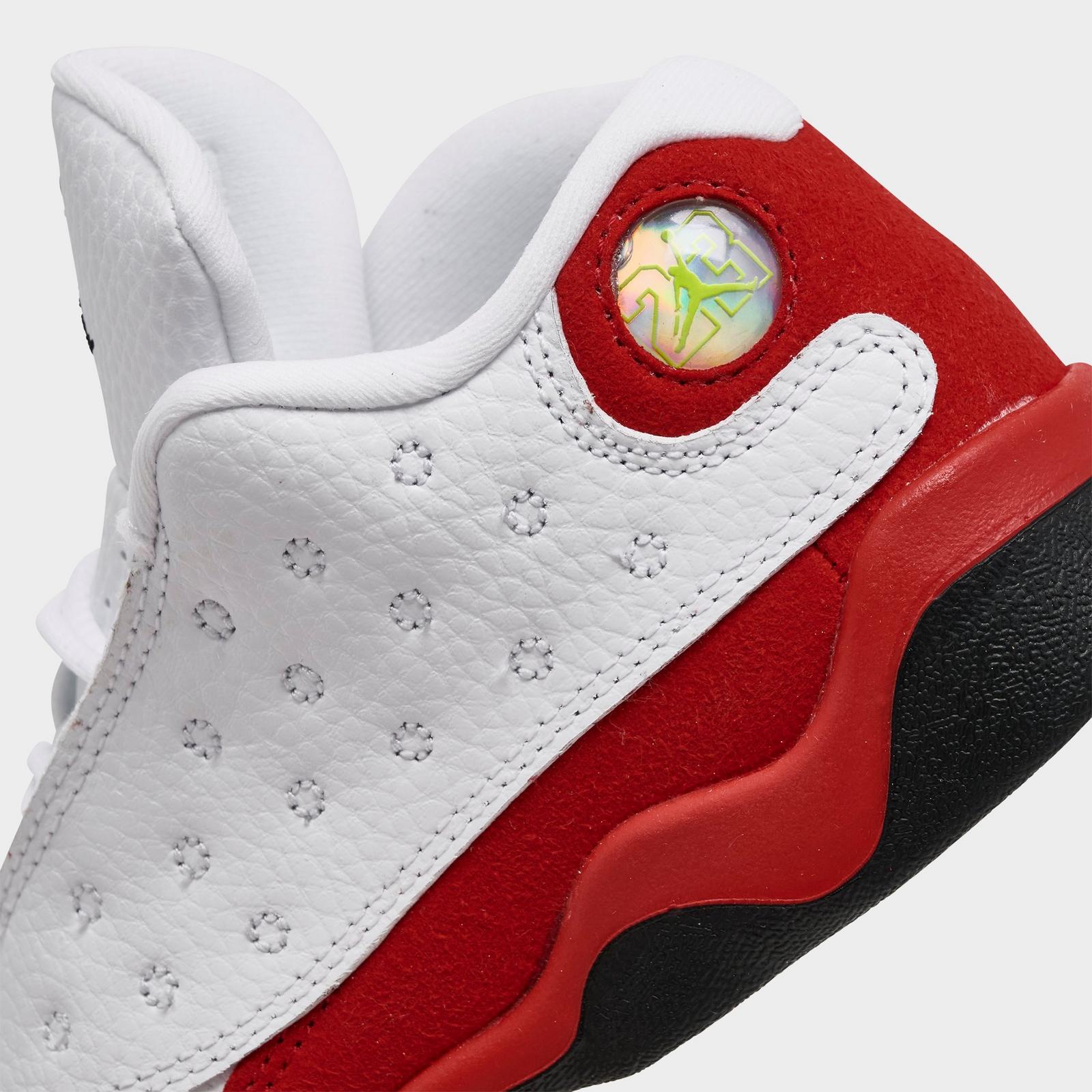 Kids' Toddler Air Jordan Retro 13 Basketball Shoes - White/Black/True Red - view 3