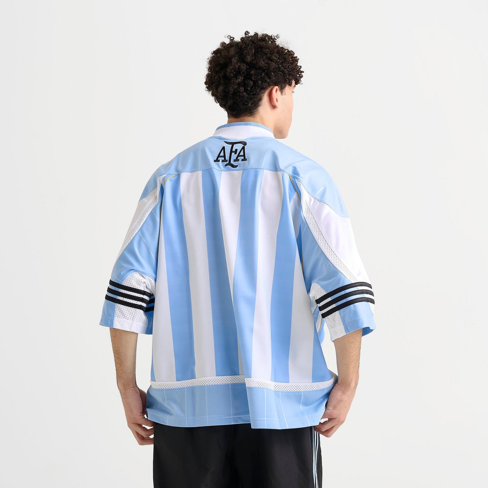 Men's adidas Bringback Remixed Argentina Soccer Jersey - Clear Blue/White/Black - view 4