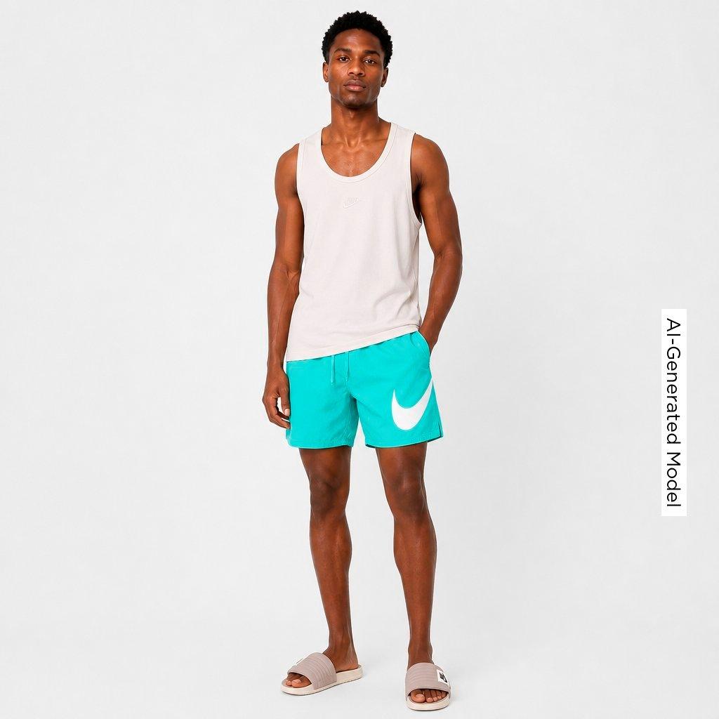 Men's Nithtke Swim Breaker 7-Inch Lined Volley Shorts - Bleached Turquoise