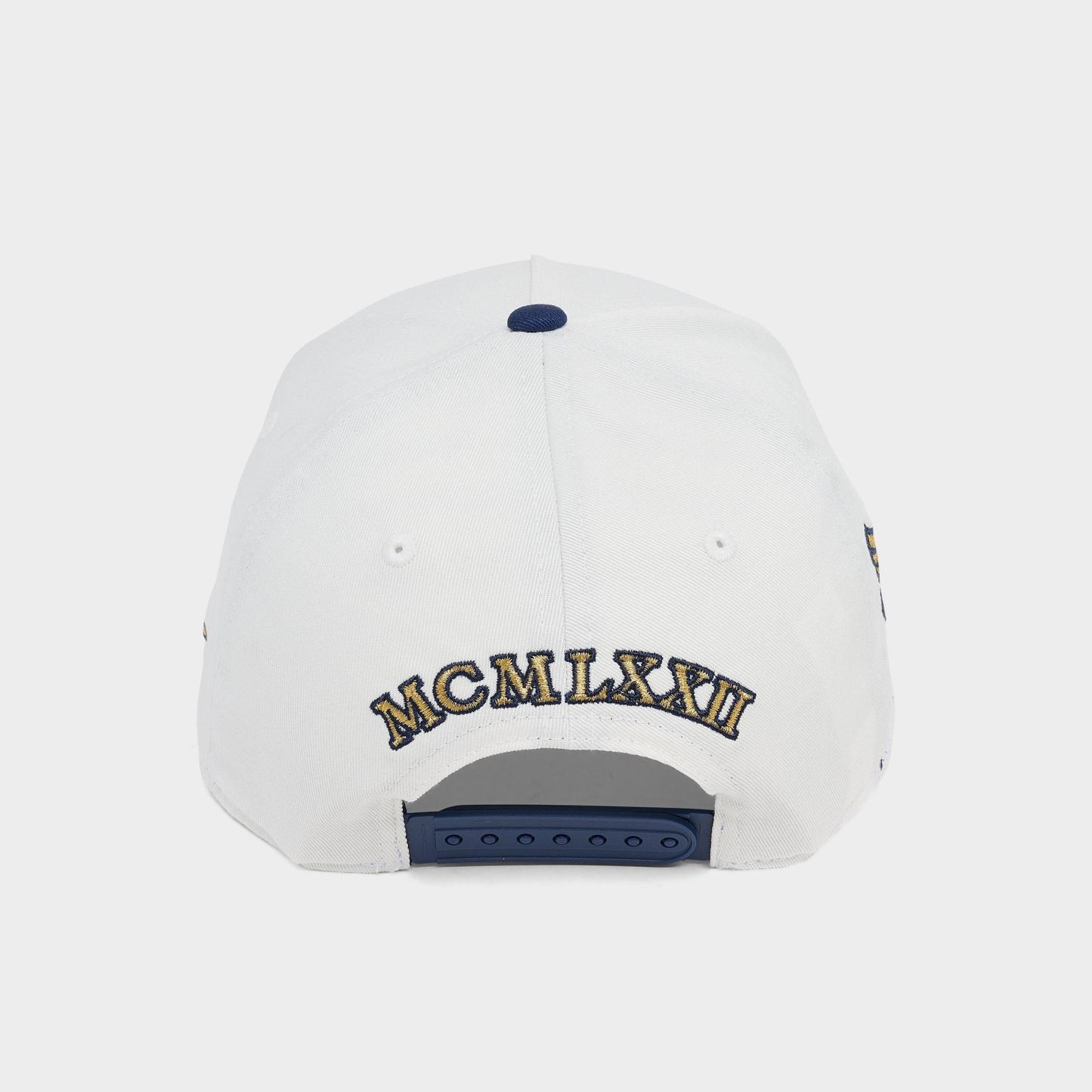 Nithtke Rise Structured A-Frame Snapback Hat - Sail/Midnight Navy/Team Crimson