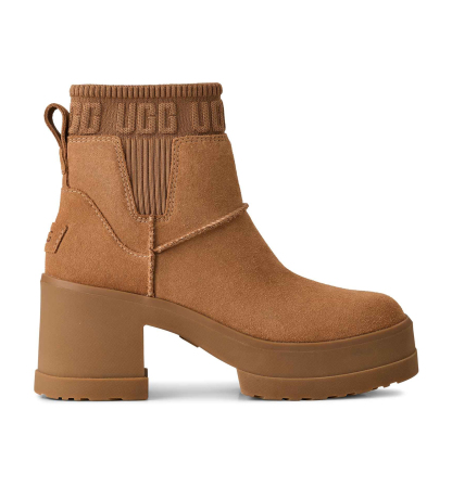 UGG® Women's Moxy Block Heel Chelsea Booties - Chestnut