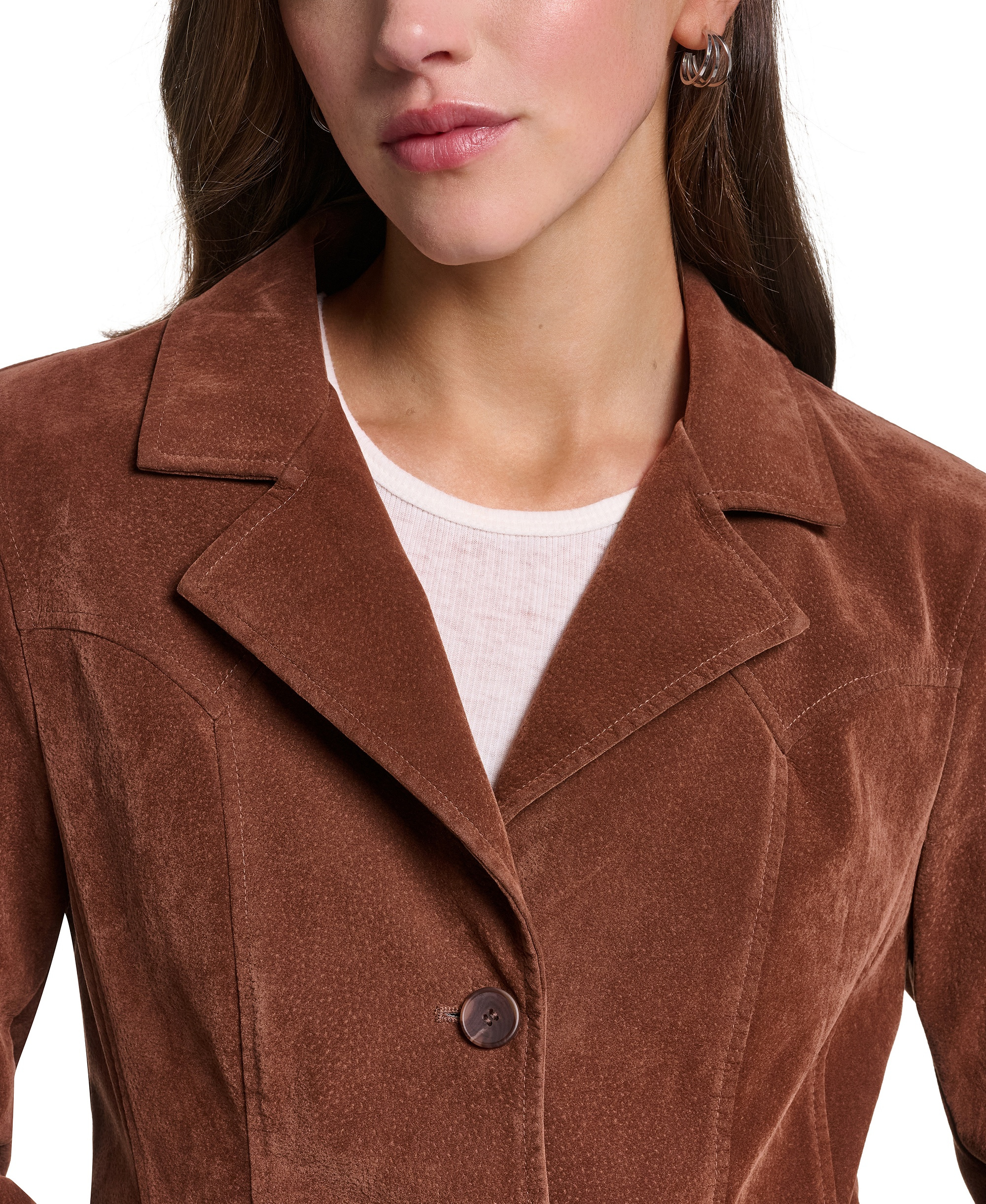 Levi's Women's Fitted Faux Suede Blazer - Maple
