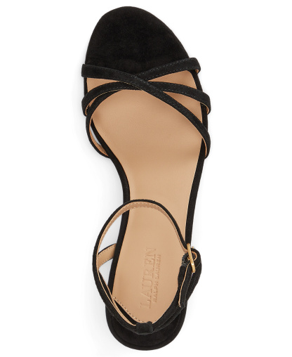 Lauren Ralph Lauren Women's Kendyl Kitten Heel Sandals - Black