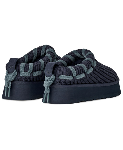 UGG® Women's Tazz Whipstitch Knit Slip-On Slippers - Dark Indigo