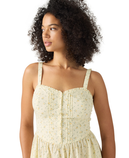 Levi's Women's Delphine Sleeveless Dress - Isabel Floral V2 Pear Sorbet
