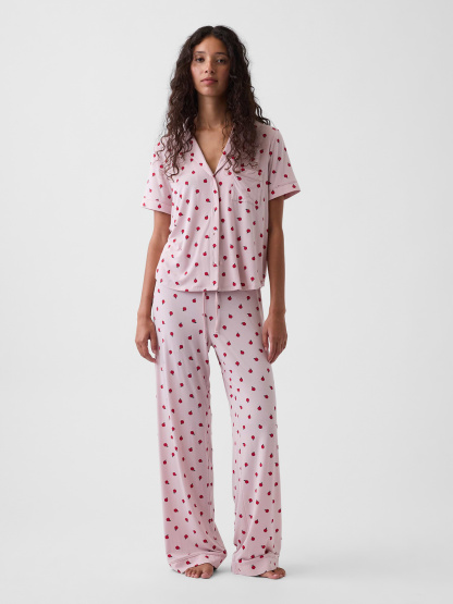 SoftMade Modal PJ Pants - Pink apple print