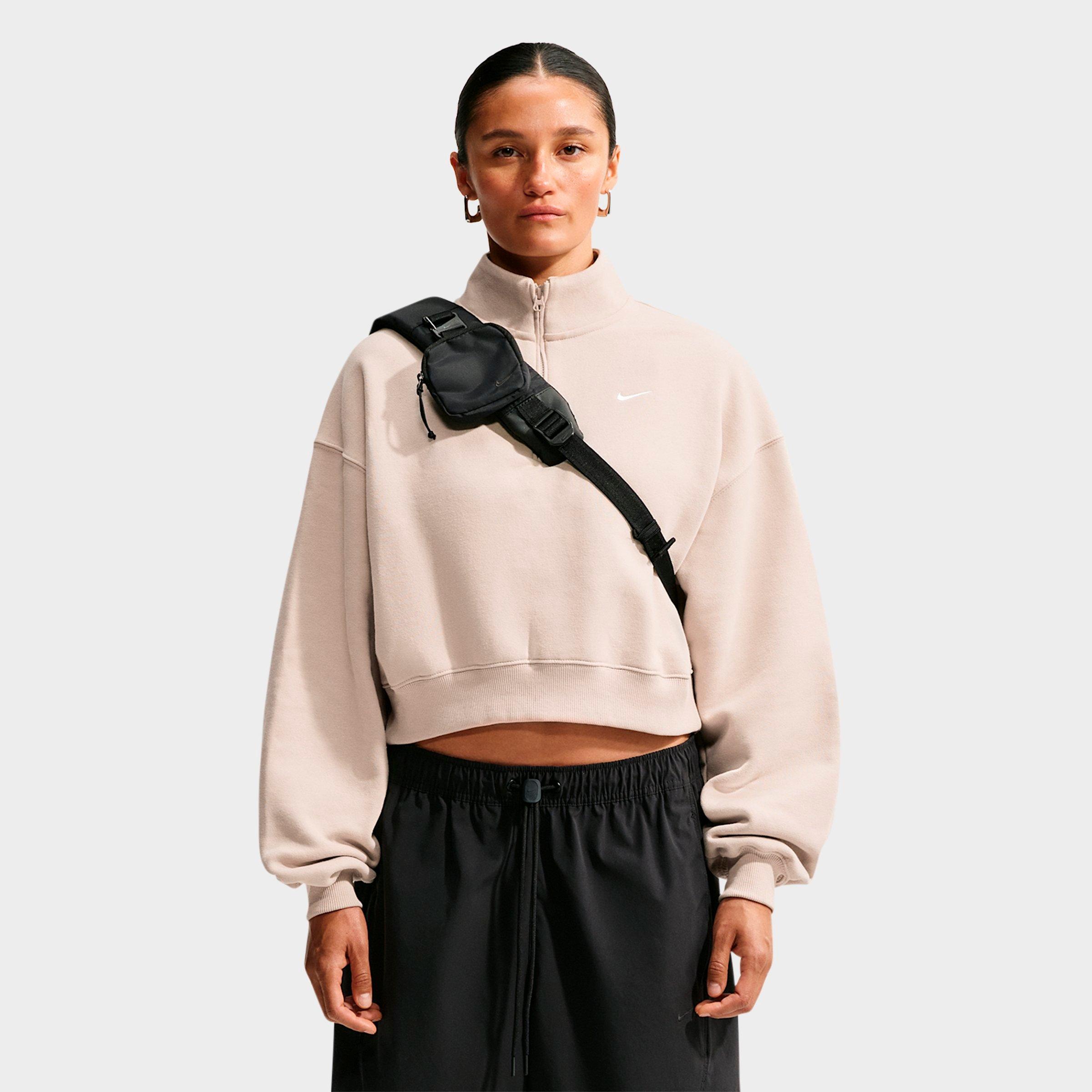 Women's Nithtke Studio Fleece Medium-Weight Oversized Cropped Quarter-Zip Jacket - Cream II/Sail