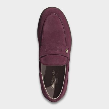 Women's adidas Originals Handball Spezial Loafer Casual Shoes - Part 2 - Maroon/Maroon/Gum - Top view